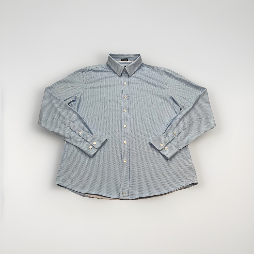 Buttercloth Premium Dress Shirt Men's Size Large Regular Fit Icy‎ Cotton
